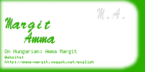 margit amma business card